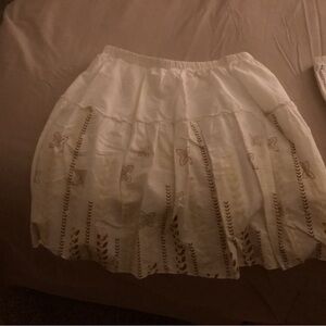 3 skirts for $10
3 Cream Bubble Mini Skirt with Pleated Tiers